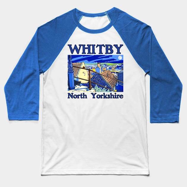 WHITBY, NORTH YORKSHIRE Baseball T-Shirt by Armadillo Hat